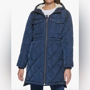 Levi Quilted Parka w Sherpa lined hood